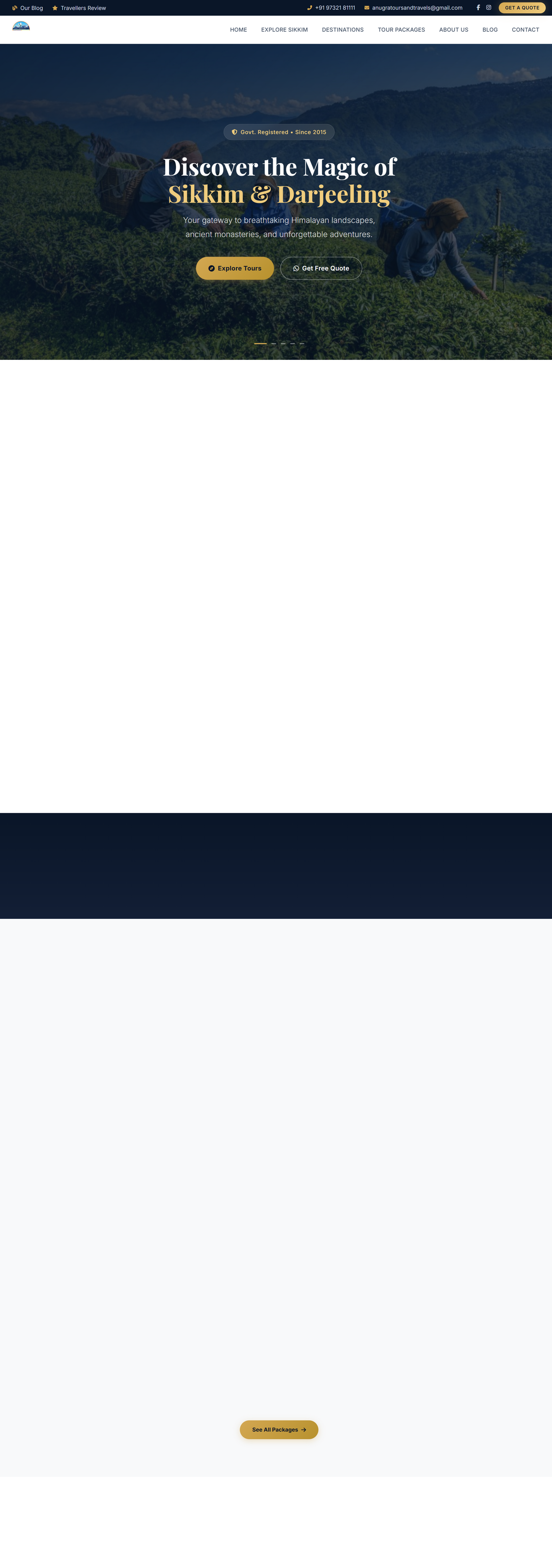 Anugra Travels — custom software interface preview